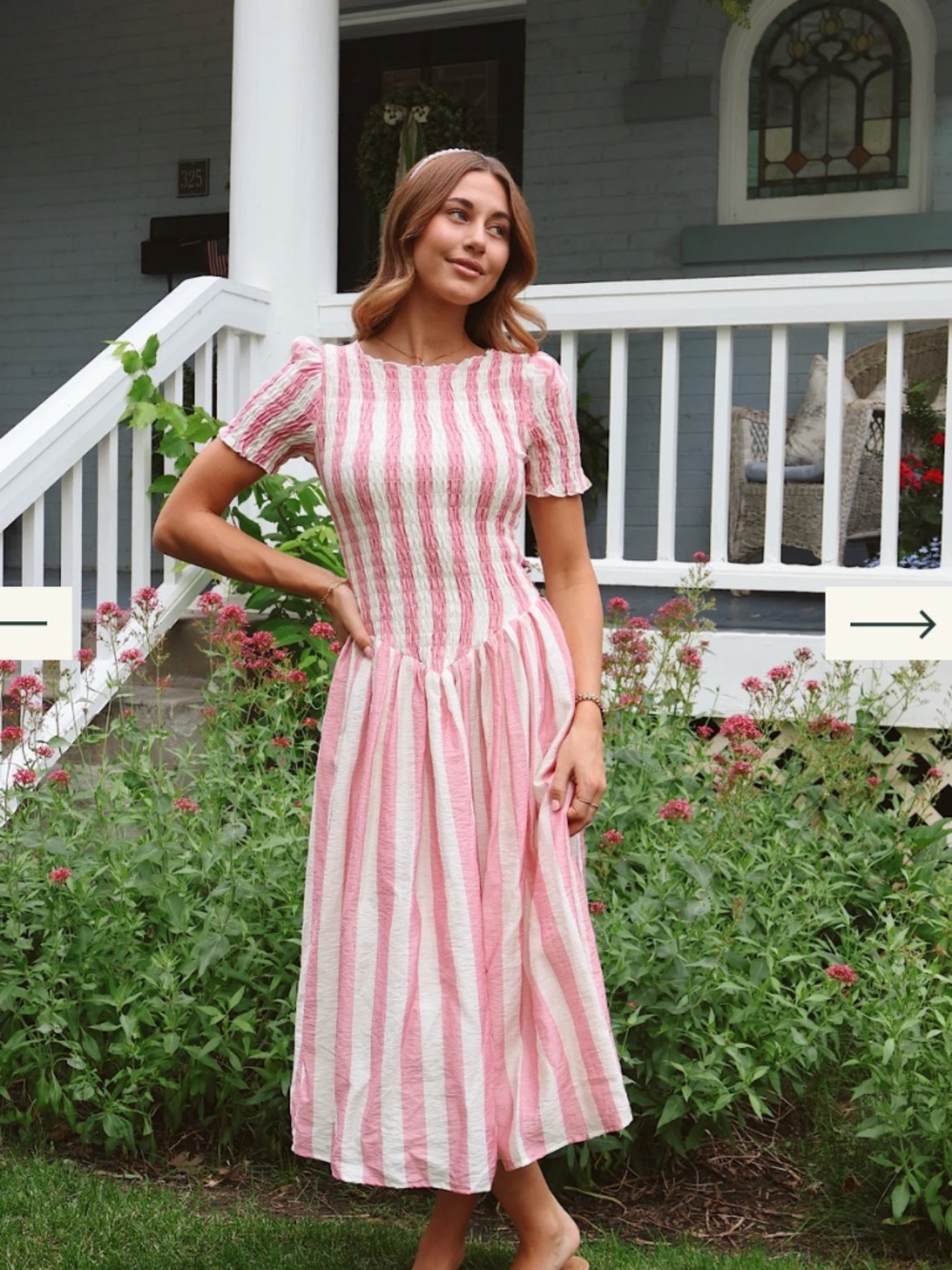Sugar Belle Stripe Dress Shop Henly Large smocked